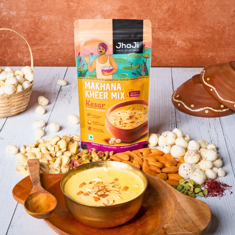 Instant Makhana Kheer Mix Kesar Flavor | Ready to Cook Saffron Flavor Foxnut Pudding - Image 7