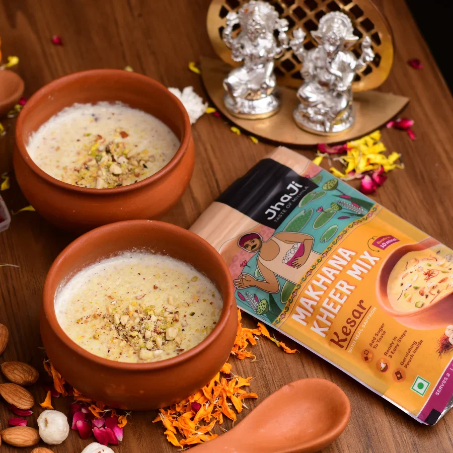 Instant Makhana Kheer Mix Kesar Flavor | Ready to Cook Saffron Flavor Foxnut Pudding - Image 10