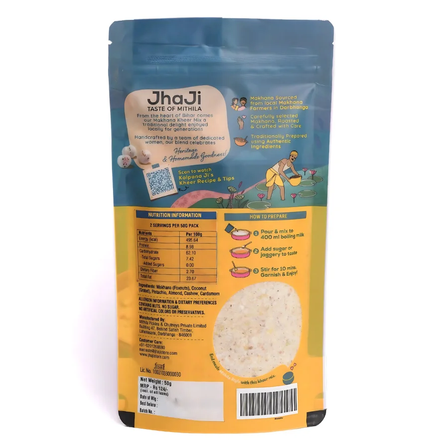 Instant Makhana Kheer Mix Coconut Flavor | Ready to Cook Coconut Flavor Foxnut Pudding - Image 9