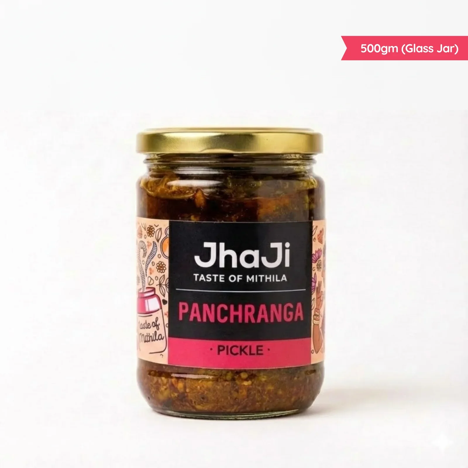 Panchranga Pickle, Gobi, Gajar, Adrak, Hari Mirch, Shalgam Mix Pickle | पंचरंगा मिक्स्ड अचार (250/500 gm Jars) - Image 12