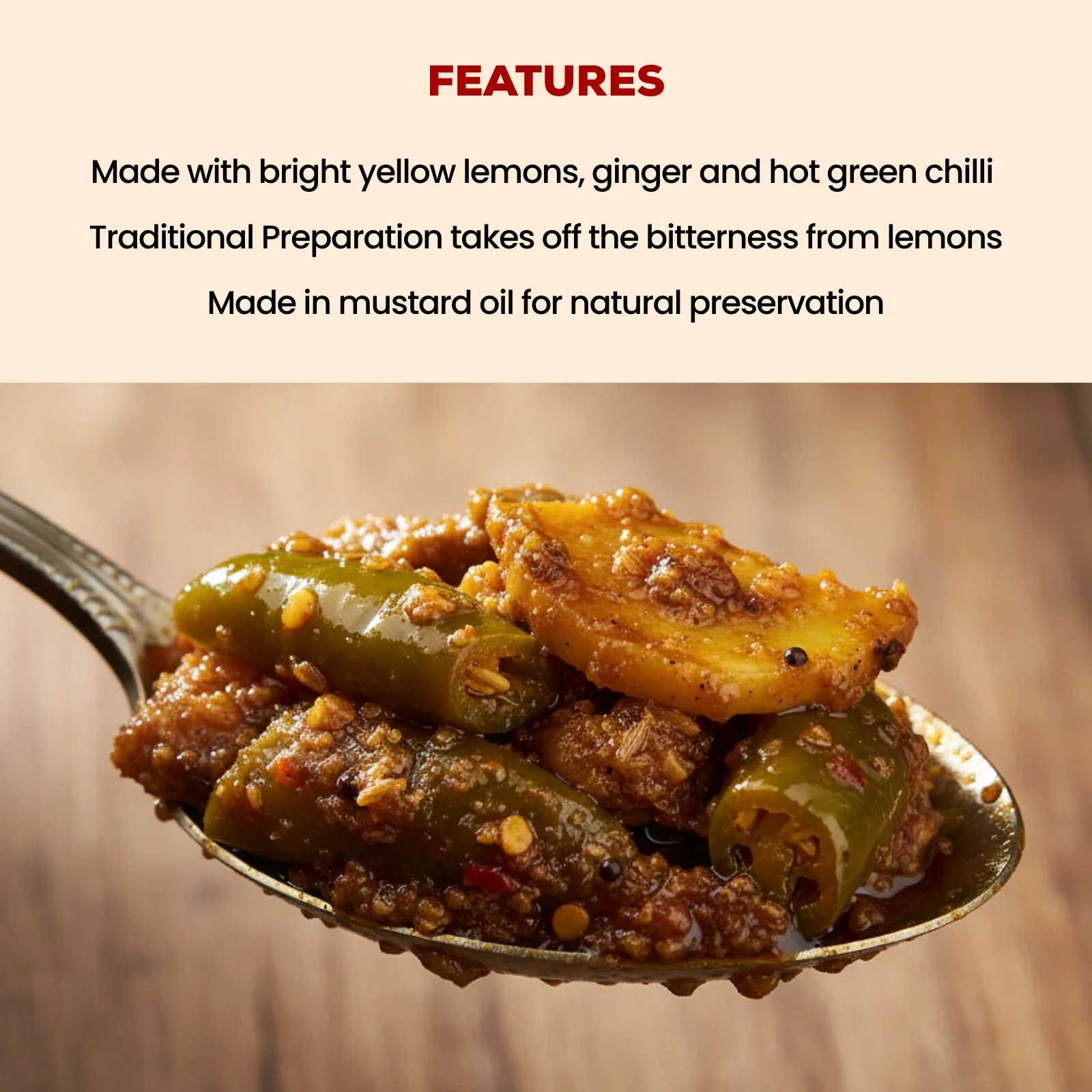 Lemon, Ginger, Chilli Mix Pickle | Neembu Adrak Mirch ka Khatta Achar - Image 4